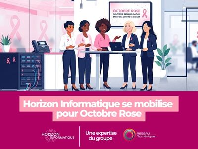 photo : Horizon Informatique se mobilise pour Octobre Rose